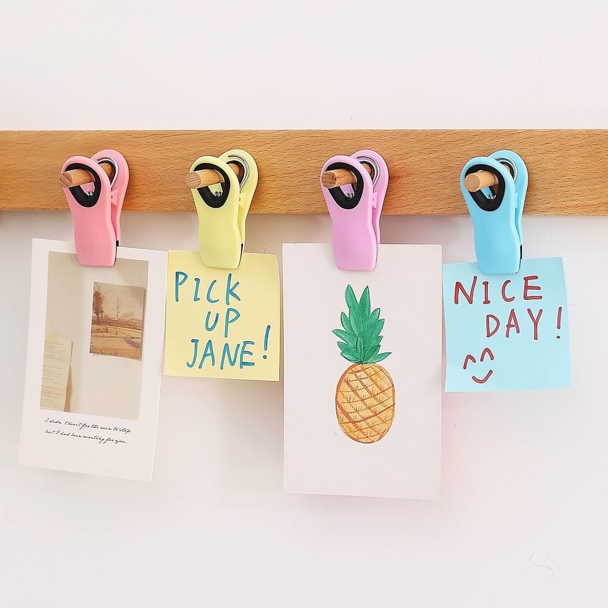 Magnetic Chip Clips, 6 Pack, Airtight Seal | Reusable Bag Closers for Food Storage, Snacks, Bread & Kitchen Organization, Strong Plastic Clips for Refrigerator Use