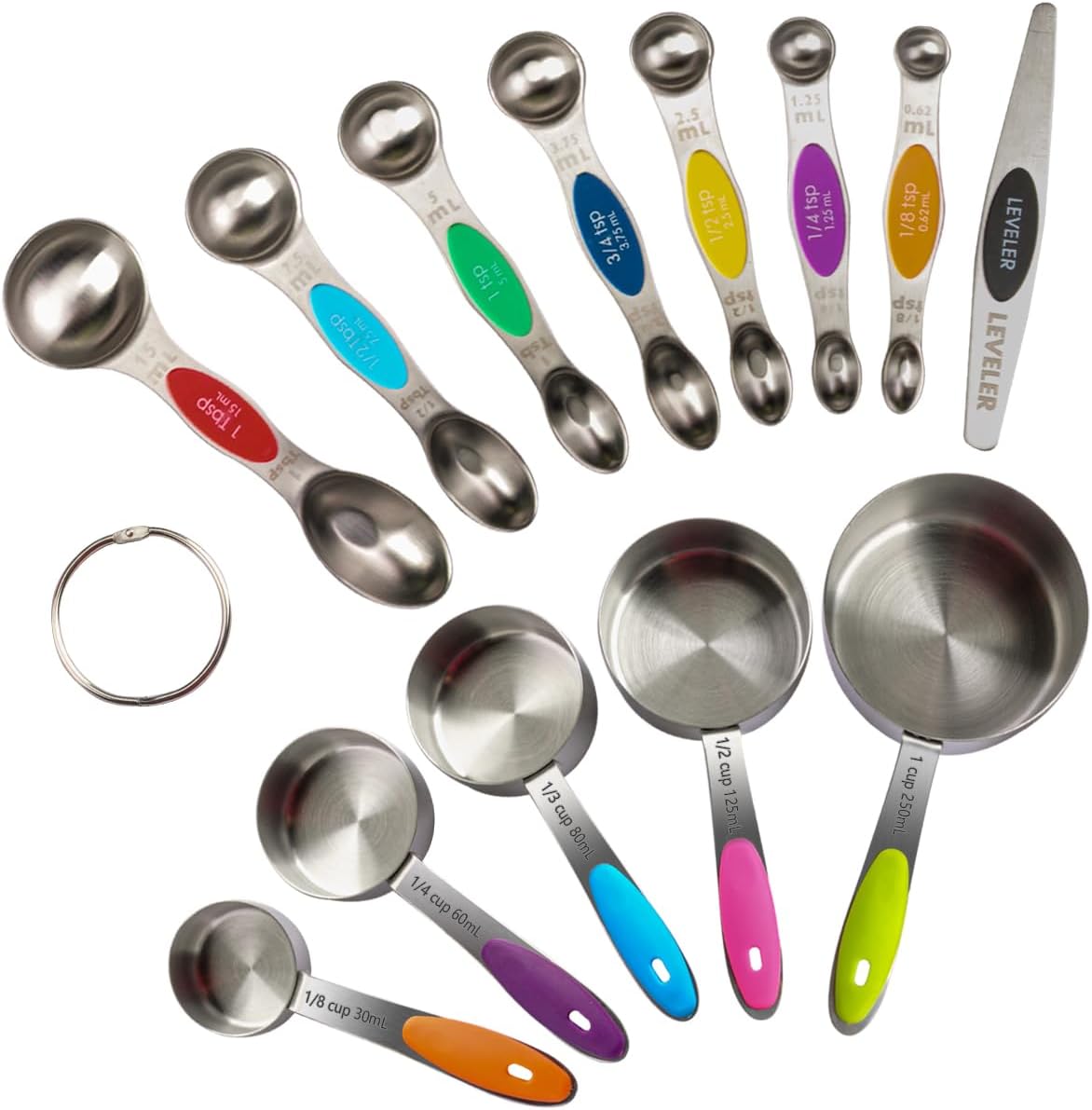 XSNBRD 13-Piece Magnetic Measuring Cups & Spoons Set