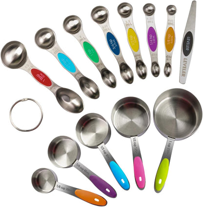 XSNBRD 13-Piece Magnetic Measuring Cups & Spoons Set