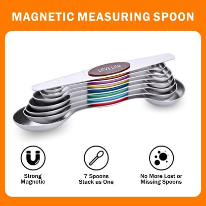 XSNBRD 13-Piece Magnetic Measuring Cups & Spoons Set