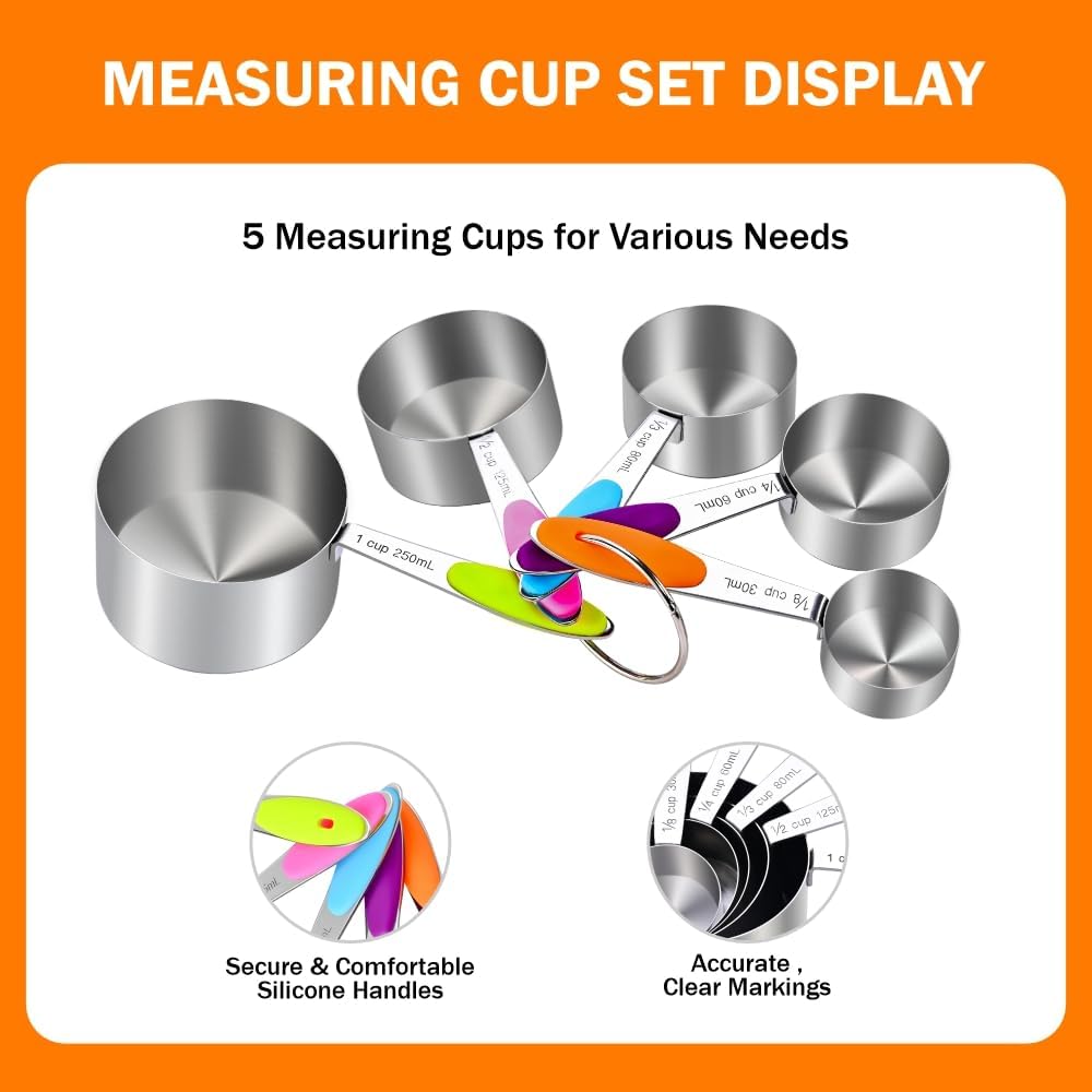 XSNBRD 13-Piece Magnetic Measuring Cups & Spoons Set