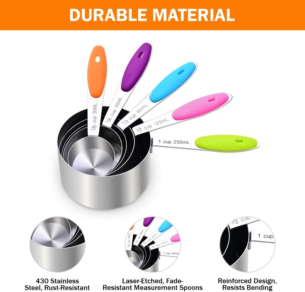 XSNBRD 13-Piece Magnetic Measuring Cups & Spoons Set