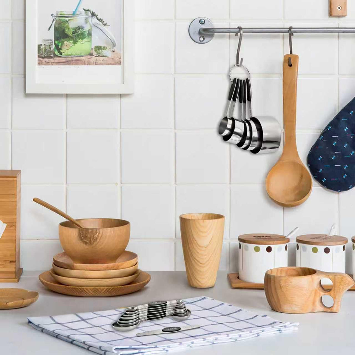 XSNBRD 13-Piece Magnetic Measuring Cups & Spoons Set