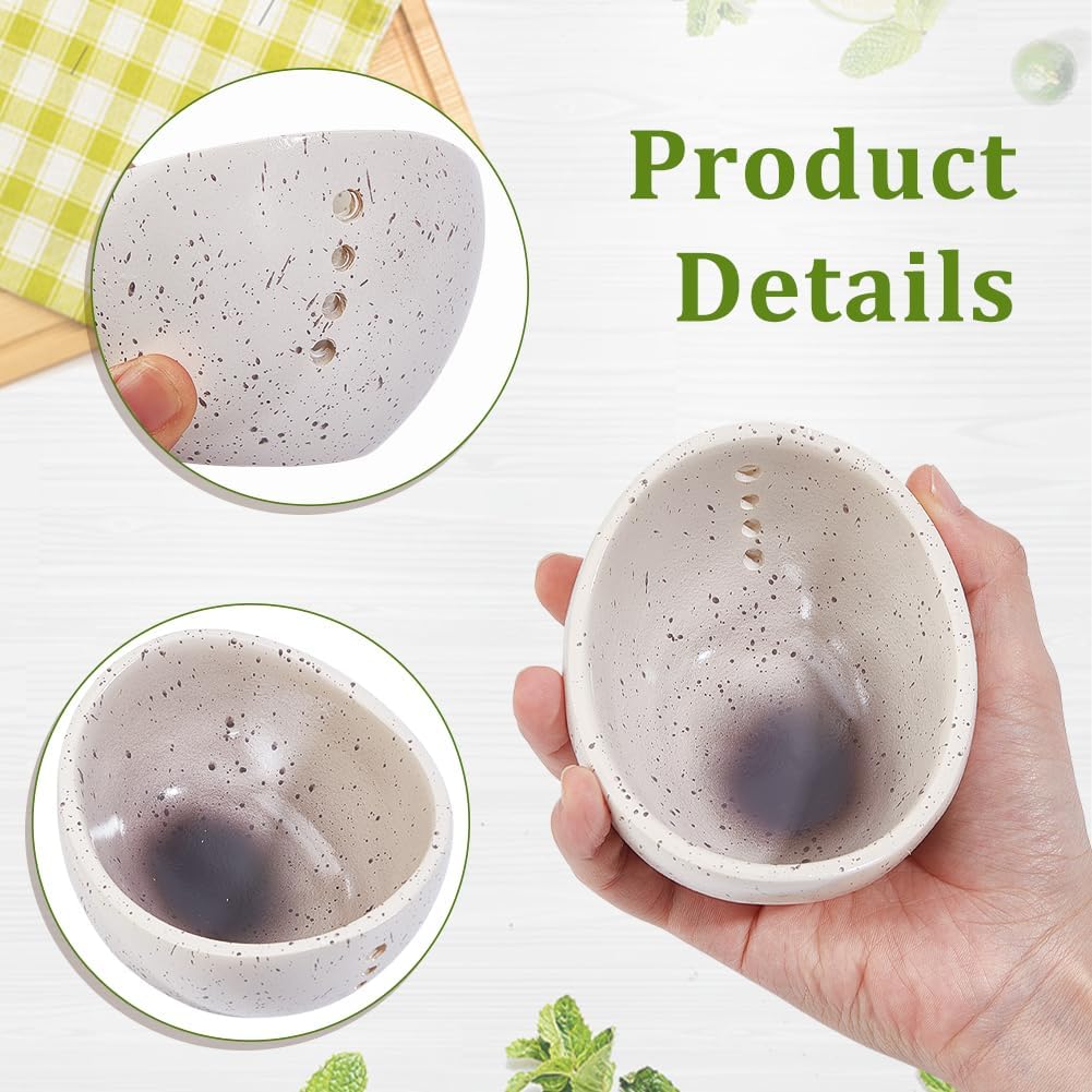 Resin Herb Stripper Bowl, Flower Vegetable Leaf Remover 4 Holes Kitchen Herbs Leaf Stripping Peeler Tool Easy To Clean And Use, 3.93x3.42x2.36inch