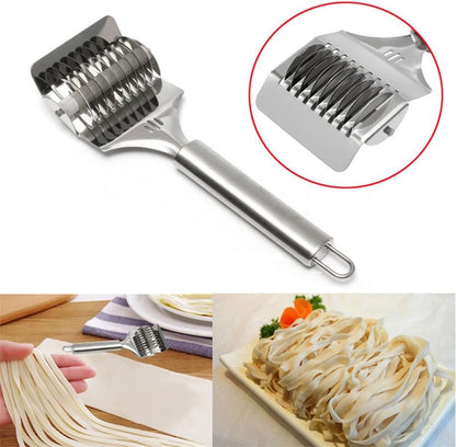 16x7x3.1cm High Grade Stainless Steel Noodle Lattice Roller Docker Dough Cutter Pasta Spaghetti Maker for Kitchen Cooking Tools