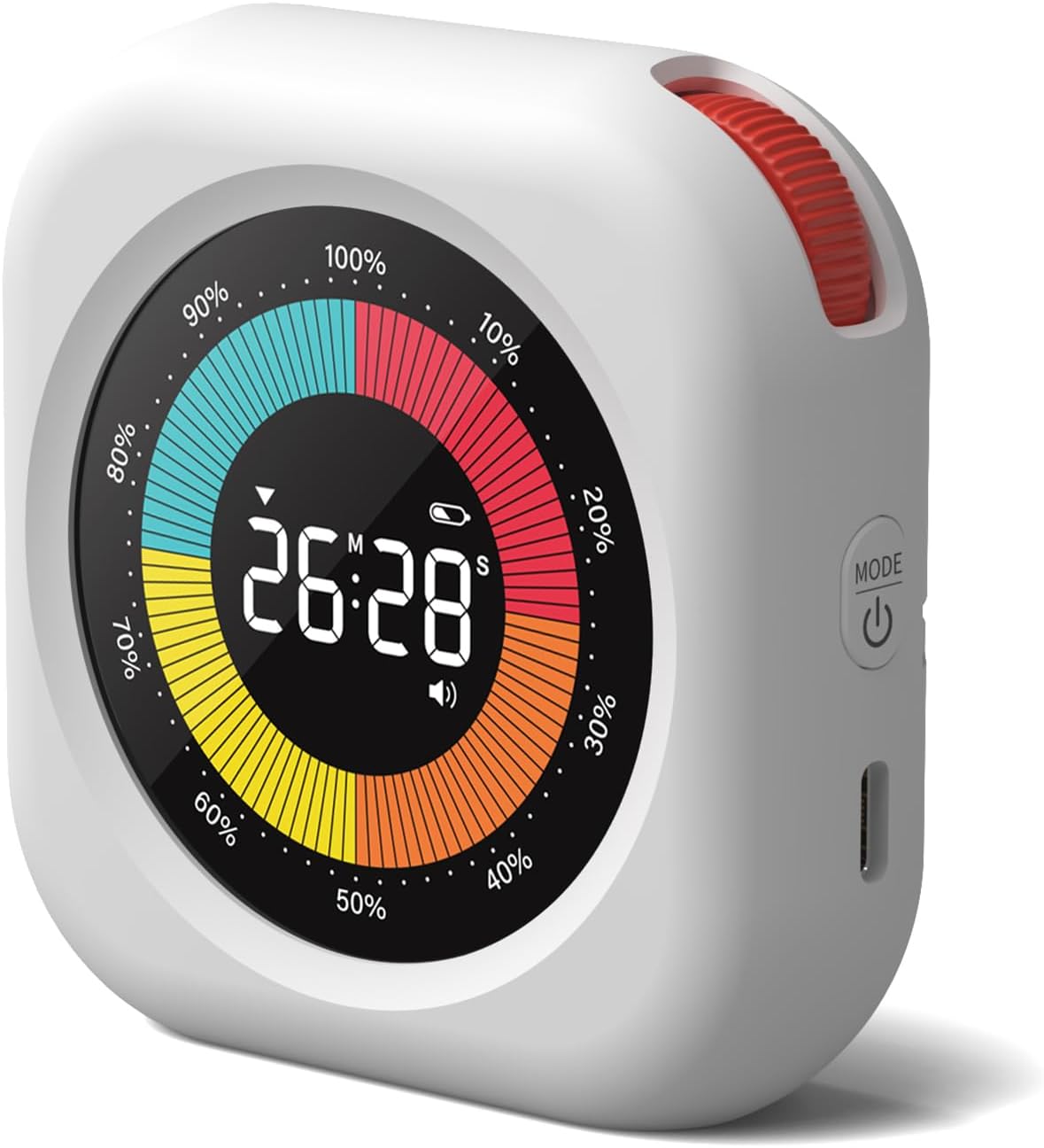 Visual Timer for Kids, Rechargeable 10-Hour Countdown/Up Timer | with 3 Volume Levels, 3 Brightness Display, and Magnetic, Homeschool Study Tool, Large Digital Timers for Classroom, Kitchen