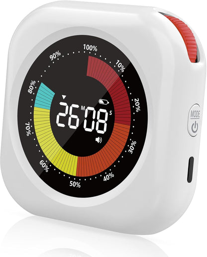 Visual Timer for Kids, Rechargeable 10-Hour Countdown/Up Timer | with 3 Volume Levels, 3 Brightness Display, and Magnetic, Homeschool Study Tool, Large Digital Timers for Classroom, Kitchen