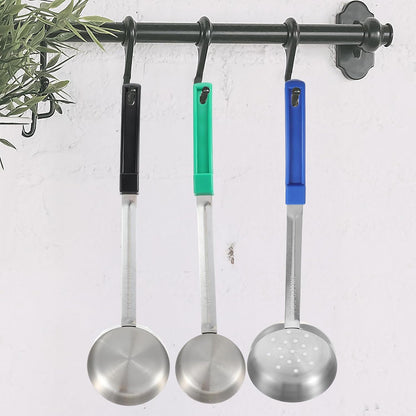 8PCS Portion Control Serving Spoons, 2, 3, 4, 6oz Solid and Slotted Stainless Steel Ladle Spoon for Food Serving Buffet, Spoodle Diet Food Measuring Portion Utensils Control Scoop (4 Colors)