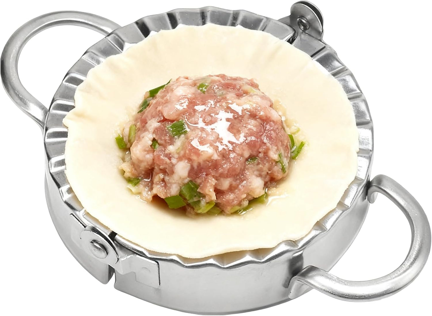Stainless Steel Dumpling Maker Kit With Stuffing Spoon, Includes 2Pcs Small Dumpling Molds and 2 Large Ravioli Maker Press, Easy-tool for Dumpling Pastry Pie Making