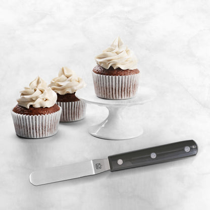 Baking Company Offset Spatula, Japanese Stainless Steel, 8-Inch Flexible Blade, For Precise Cake Decorating