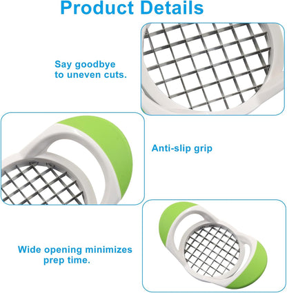 1 Pack Potato Fries Cutter, 304 Stainless Steel | Handheld French Fry Slicer, Cuts Potatoes, Carrots, Cucumbers & More