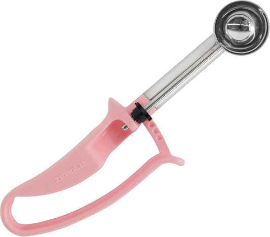 Universal Extended Length EZ Disher Food Portion Control Scoop Designed for Right or Left Hand Use Dishwasher Safe, 1 7/16-Inch, Pink