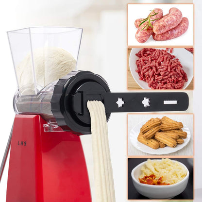 Manual Meat Grinder with Stainless Steel Blades Heavy Duty Powerful Suction Base for Home Use Fast and Effortless for All Meats-White