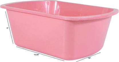 Plastic Wash Basin, 7 Qt, Rectangular, Graduated, 2 Pack