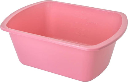 Plastic Wash Basin, 7 Qt, Rectangular, Graduated, 2 Pack