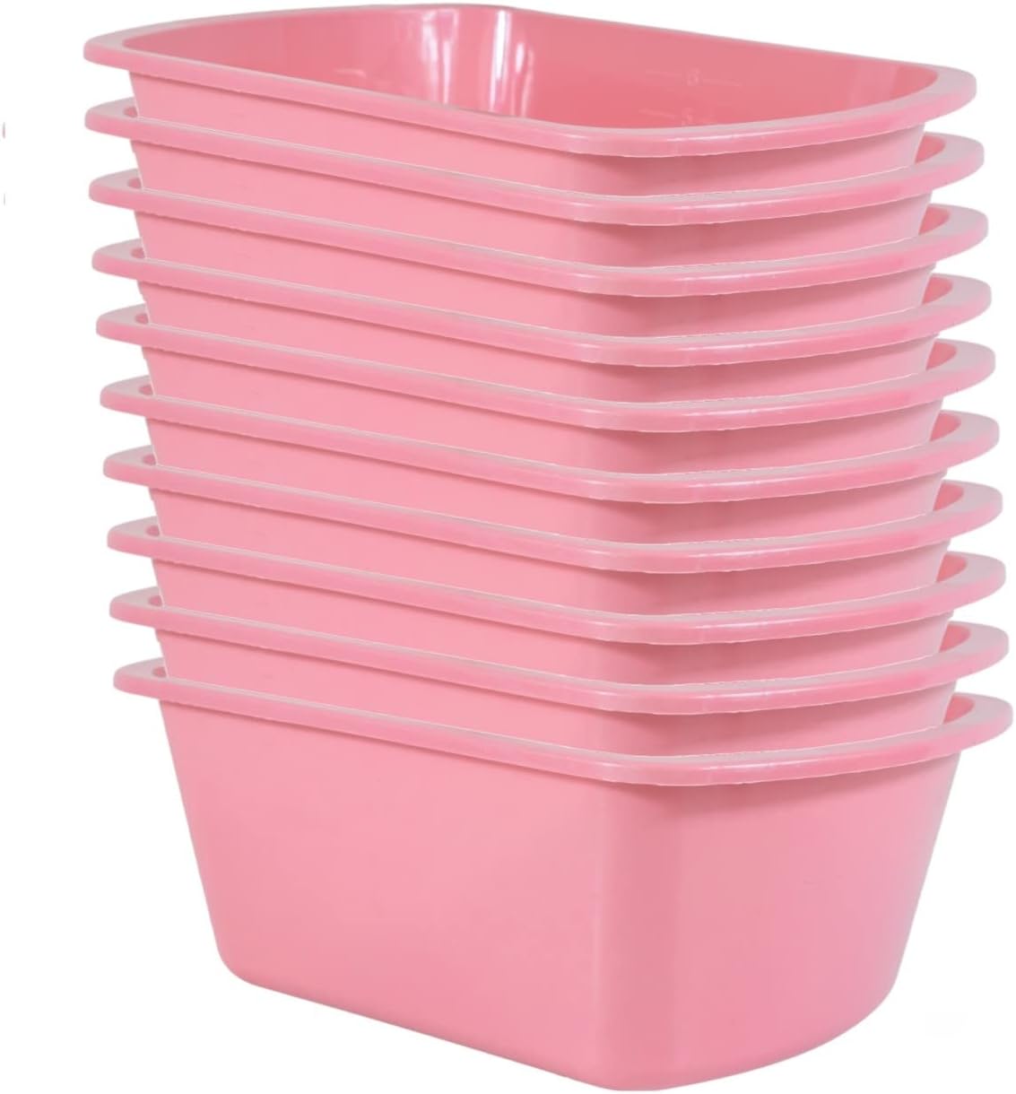 Plastic Wash Basin, 7 Qt, Rectangular, Graduated, 2 Pack