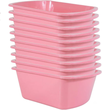 Plastic Wash Basin, 7 Qt, Rectangular, Graduated, 2 Pack