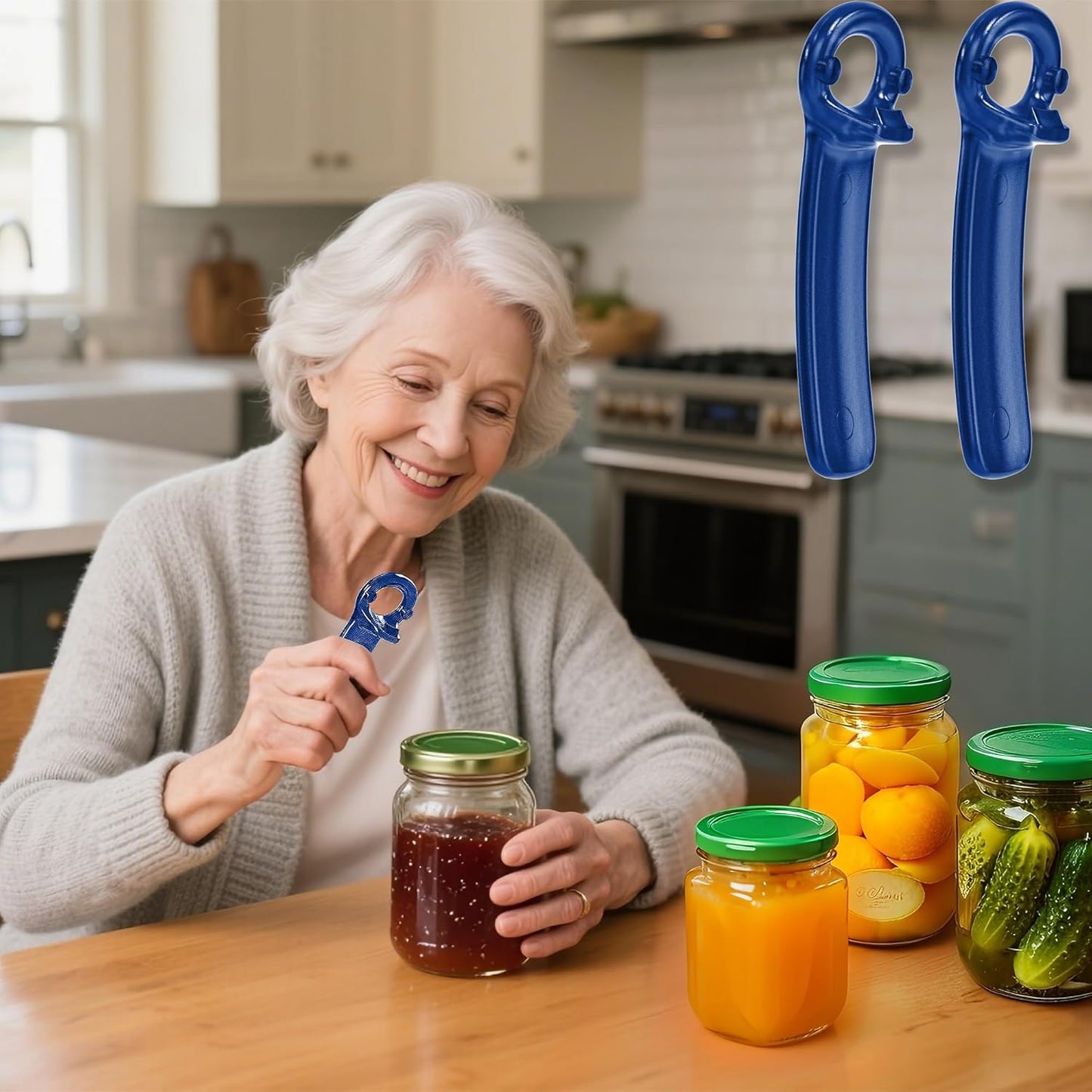 1 Pcs Jar Opener for Weak Hand & Seniors with Arthritis (Blue)
