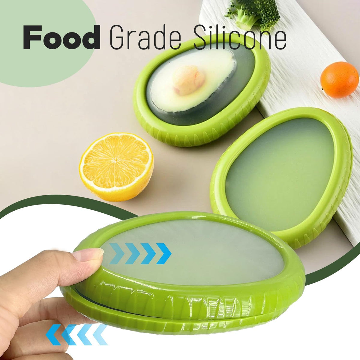 3 Piece Avocado Slicer Set, Includes Avocado Slicer, Avocado Cutter and Avocado Storage Container, Dishwasher Safe, for Avocado Cutting and Peeling, Essential Mashing Kitchen Tool