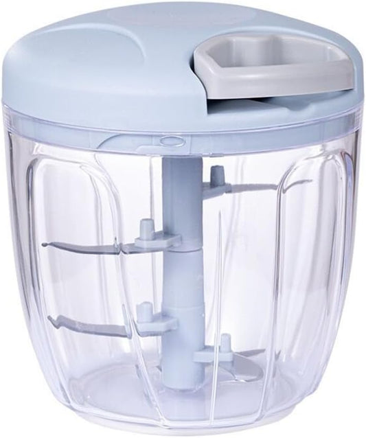 Onion Chopper, Vegetable, Garlic Kitchen Cutter with Container, Pull String Hand Manual Food Processor Mincer Shredder for Cutting Onions Chili Ginger Seasoning Food Chopper