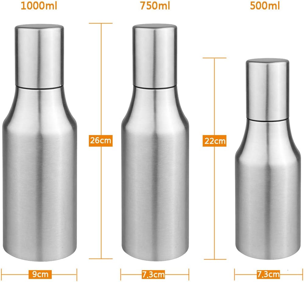 Olive Oil Dispenser,Oil Bottle Stainless Steel Leak Proof Olive Oil Decanter for Kitchen