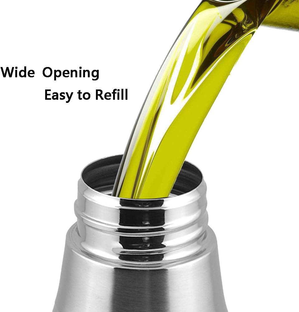Olive Oil Dispenser,Oil Bottle Stainless Steel Leak Proof Olive Oil Decanter for Kitchen
