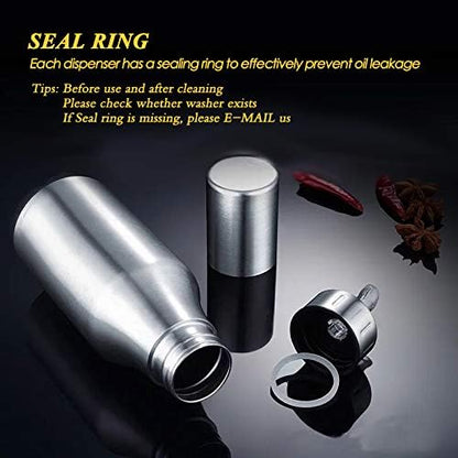 Olive Oil Dispenser,Oil Bottle Stainless Steel Leak Proof Olive Oil Decanter for Kitchen