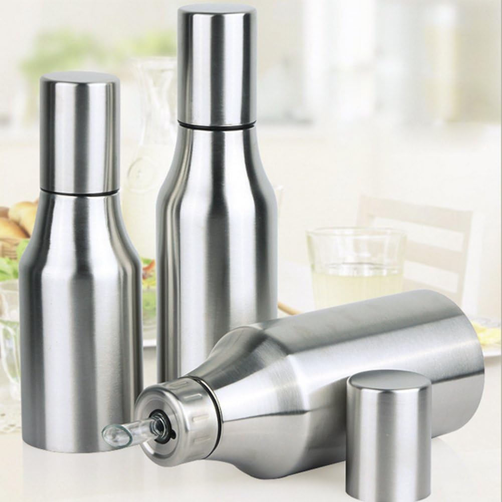 Olive Oil Dispenser,Oil Bottle Stainless Steel Leak Proof Olive Oil Decanter for Kitchen