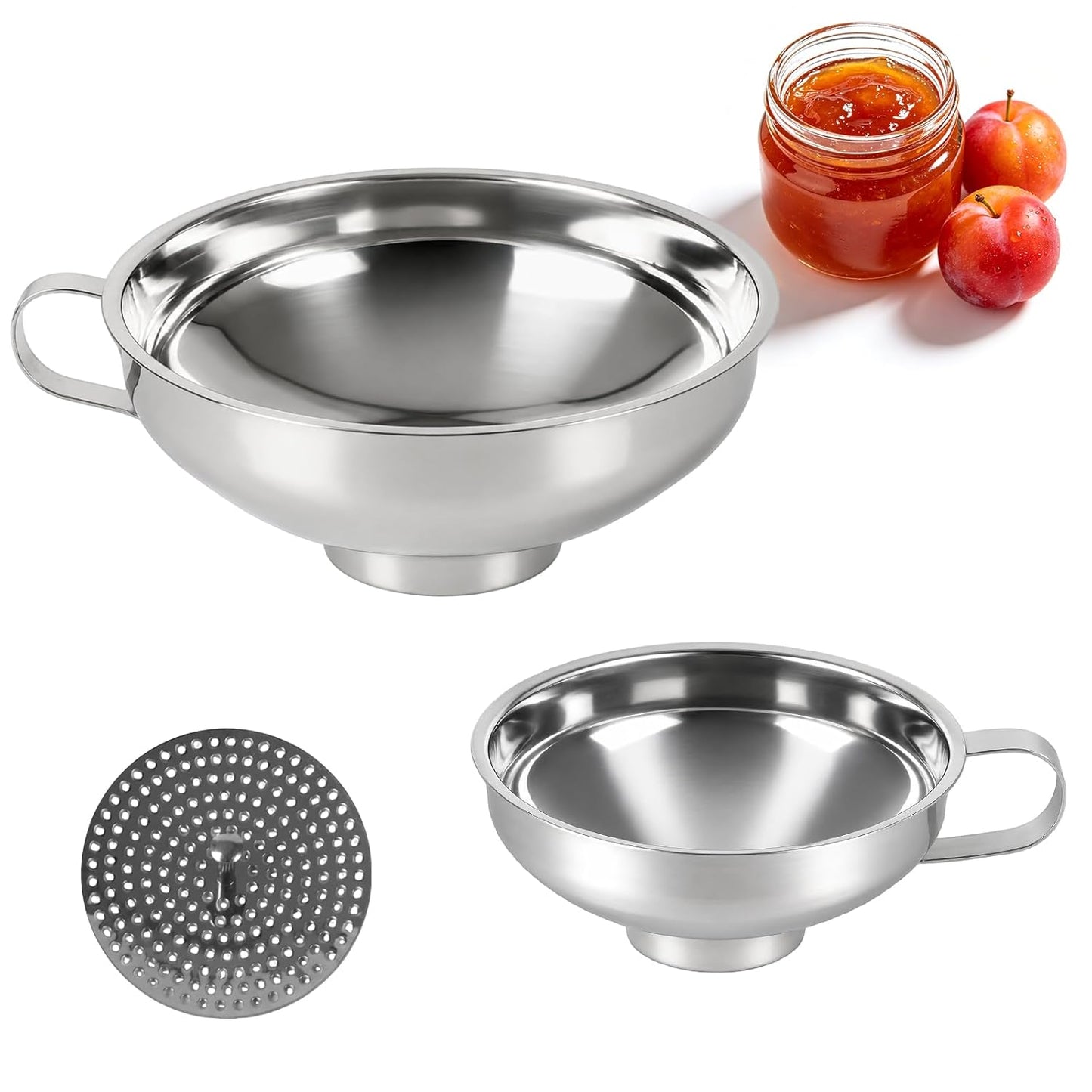 4 Pack Food-Grade Plastic Strainers, Filter Juice for Soybean Milk, Tea, Coffee, Honey Juices Wine and Liquid Transfer