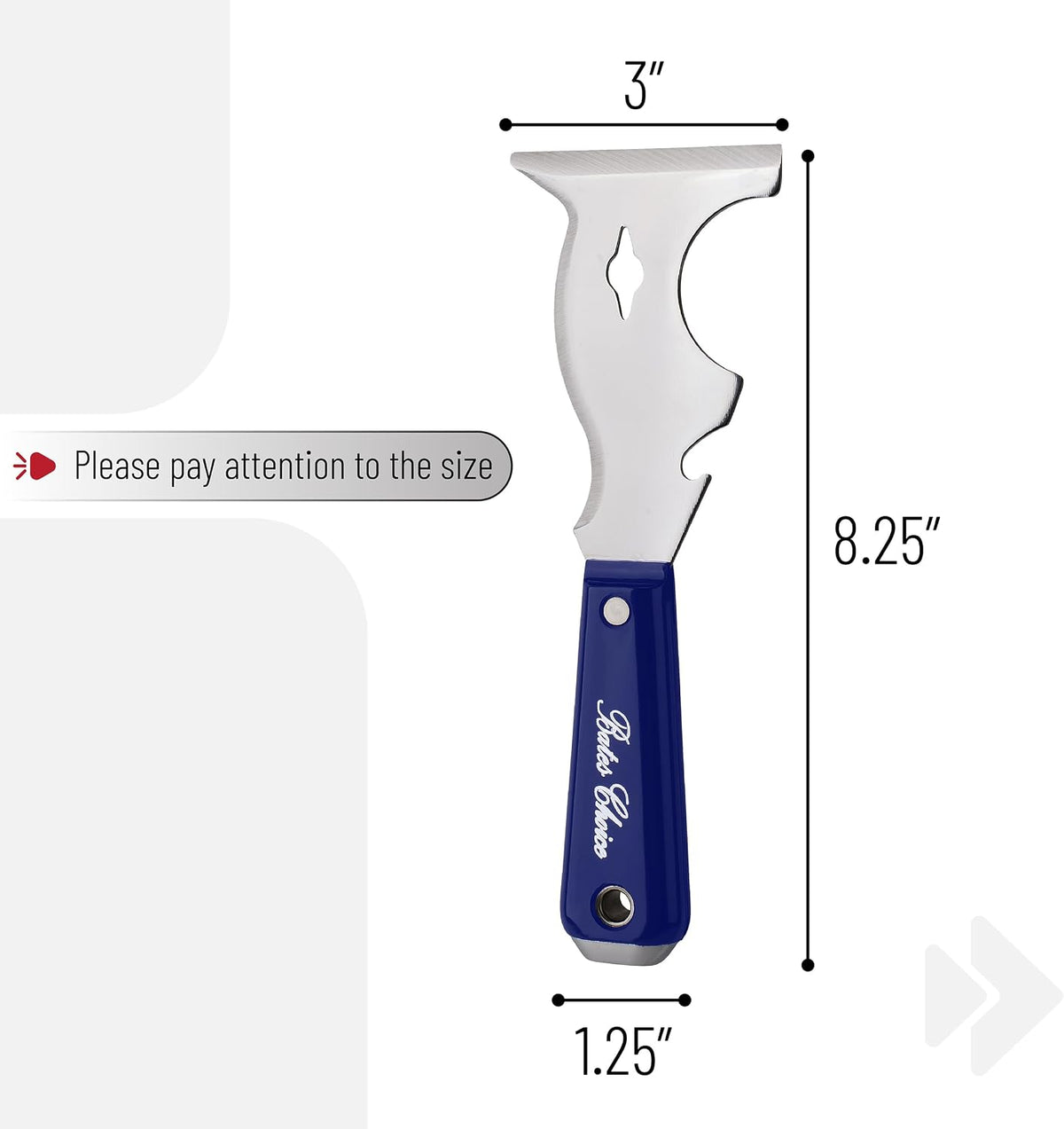 Bates- Paint Scraper, 10 in 1 Painters Tool, Scraper for Wood