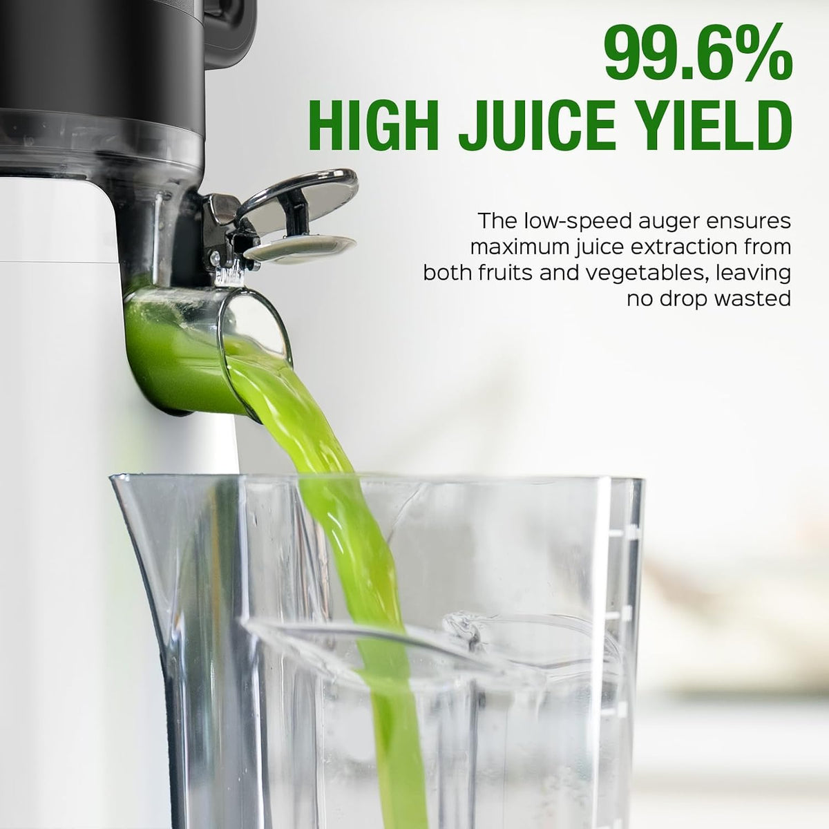 TUUMIIST Juicer Machines, Cold Press Juicer with 5.8" Extra Large Feed Chute Fit Whole Fruits & Vegetables Easy to Clean, High Juice Yield, BPA Free (Black)
