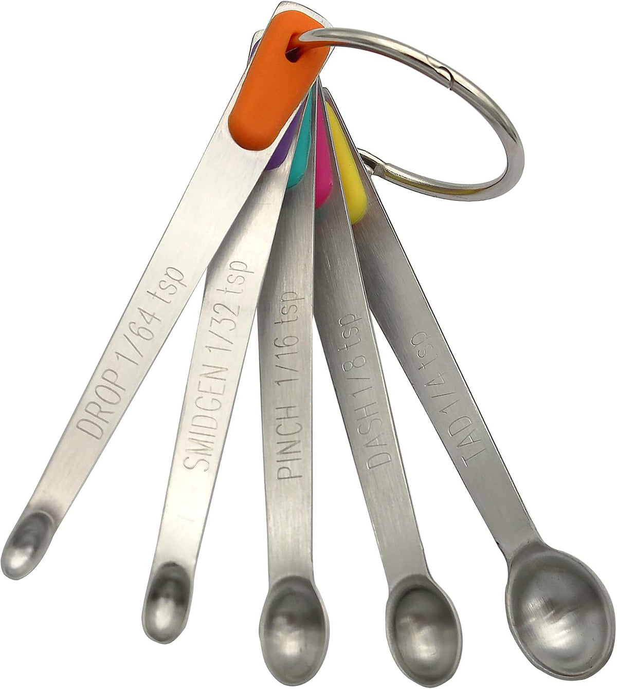 2Pack Small Measuring Spoon Set with Multi-Color Silicone Grip