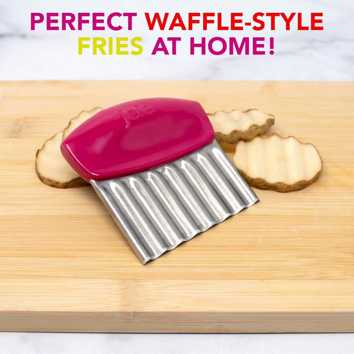 Joie Crinkle Cutter Knife, Wavy Slicer for Potatoes, Vegetables, and More