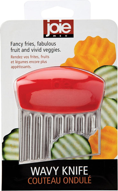 Joie Crinkle Cutter Knife, Wavy Slicer for Potatoes, Vegetables, and More
