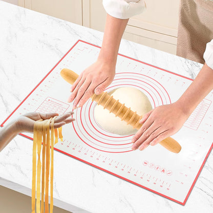 8in1 Ravioli Gnocchi Pasta Dumpling Noodle Maker Cutter Press Mold Stamp - Pasta Manual Accessories Homemade Essentials Making Tool Kit w/Silicone Pastry Mats, Wooden Dough Roller Rolling Pin