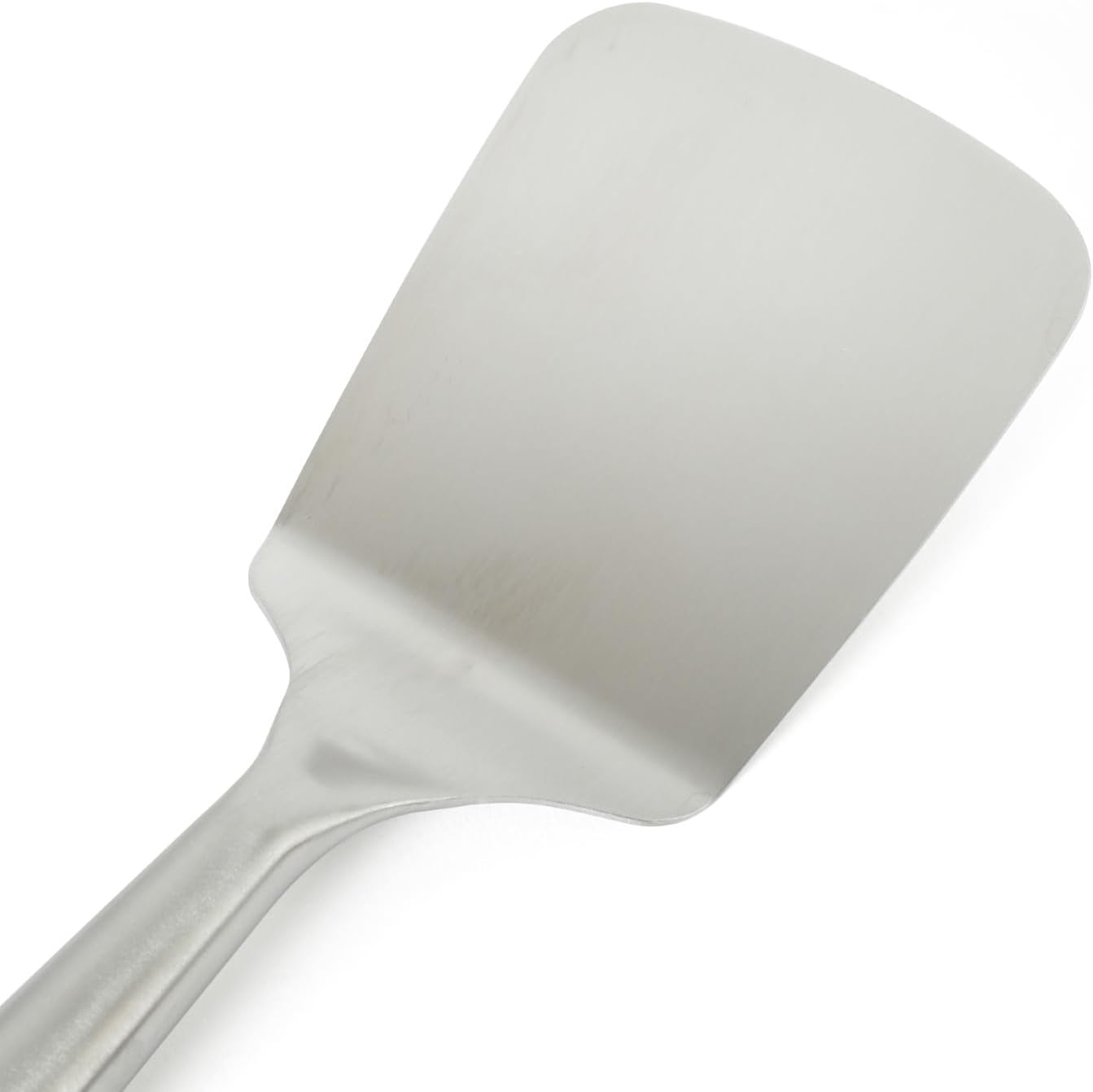 Prime Slotted Turner, Kitchen Flipping Spatula, Slotted Spatula with Silicone Head and Stainless Steel Handle, Heat Resistant Nonstick Cookware for Flipping and Draining (Navy Blue)