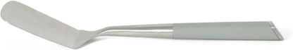 Prime Slotted Turner, Kitchen Flipping Spatula, Slotted Spatula with Silicone Head and Stainless Steel Handle, Heat Resistant Nonstick Cookware for Flipping and Draining (Navy Blue)