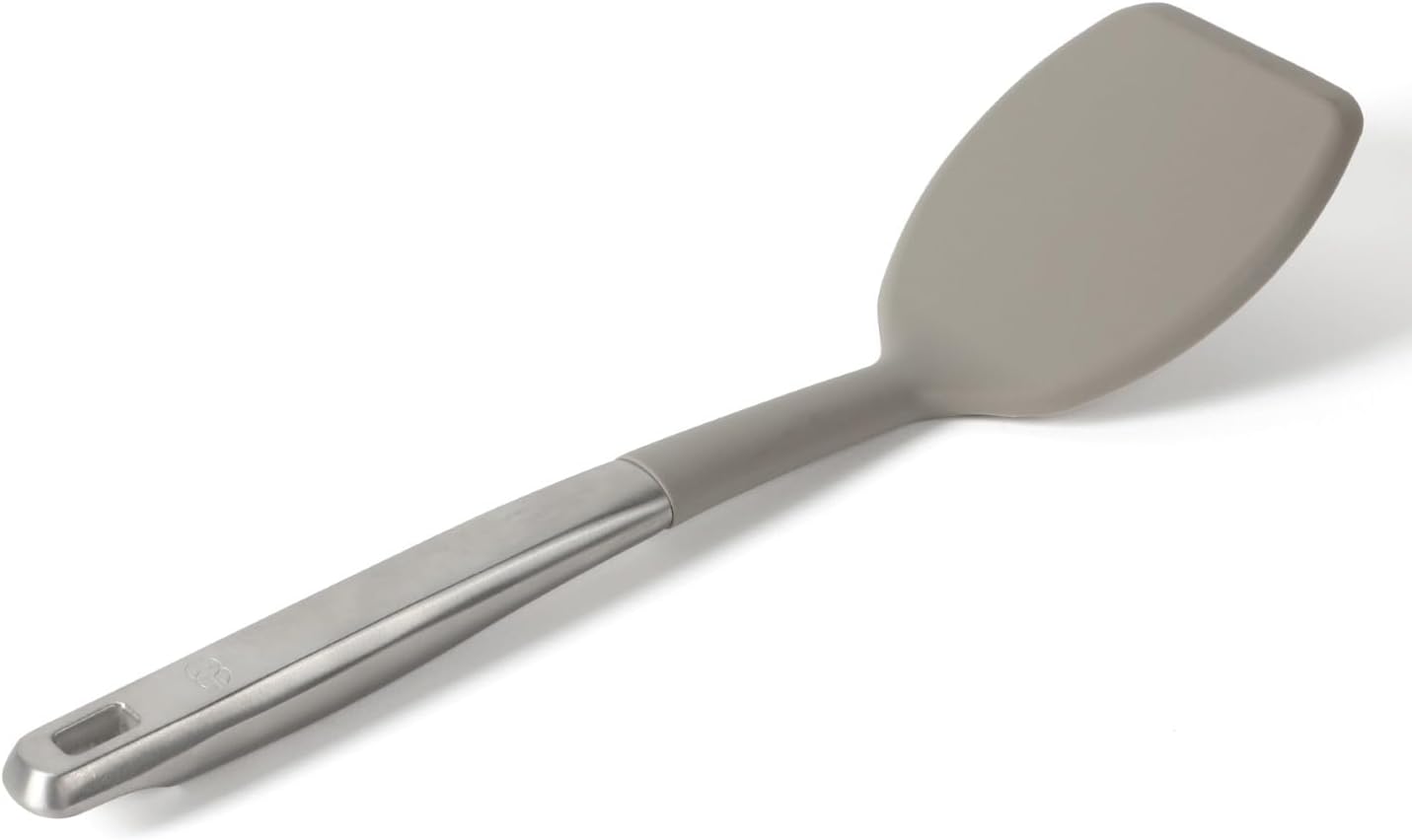 Prime Slotted Turner, Kitchen Flipping Spatula, Slotted Spatula with Silicone Head and Stainless Steel Handle, Heat Resistant Nonstick Cookware for Flipping and Draining (Navy Blue)