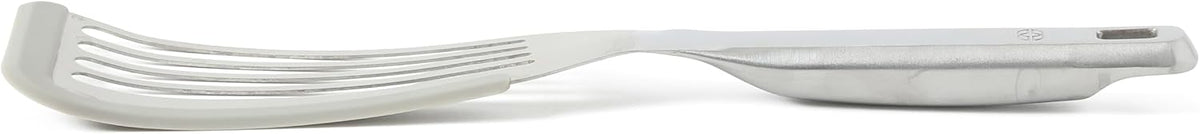 Prime Slotted Turner, Kitchen Flipping Spatula, Slotted Spatula with Silicone Head and Stainless Steel Handle, Heat Resistant Nonstick Cookware for Flipping and Draining (Navy Blue)