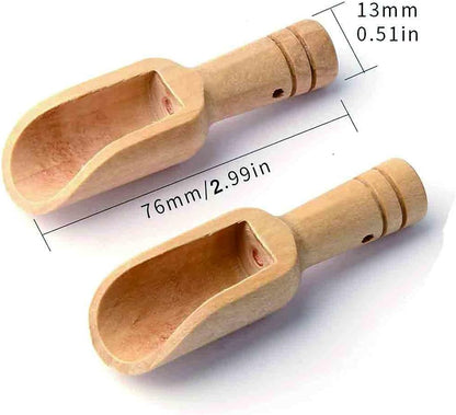 Arroyner Mini Wooden Spoon Mini Bamboo Spoons Small Bath Salt Spoon Small Spice Spoons for Sugar Scrubs, Spices, Bath Salts, Cooking