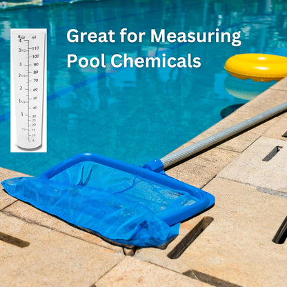 4oz (110 mL) Graduated Cylinder - Heat Resistant & Chemical Resistant, Multipurpose Measuring Cylinder, Measurements in Milliliters (mL) and Fluid Ounces (Fl Oz) (1 Pack)