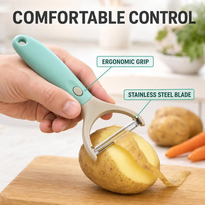 3 Piece Peeler Set - Stainless Steel Trio Vegetable and Fruit Peeler - Interchangeable Multifunctional Cutter Slicer - Julienne Cut, Shredder, Peelers - Home Kitchen Gadgets