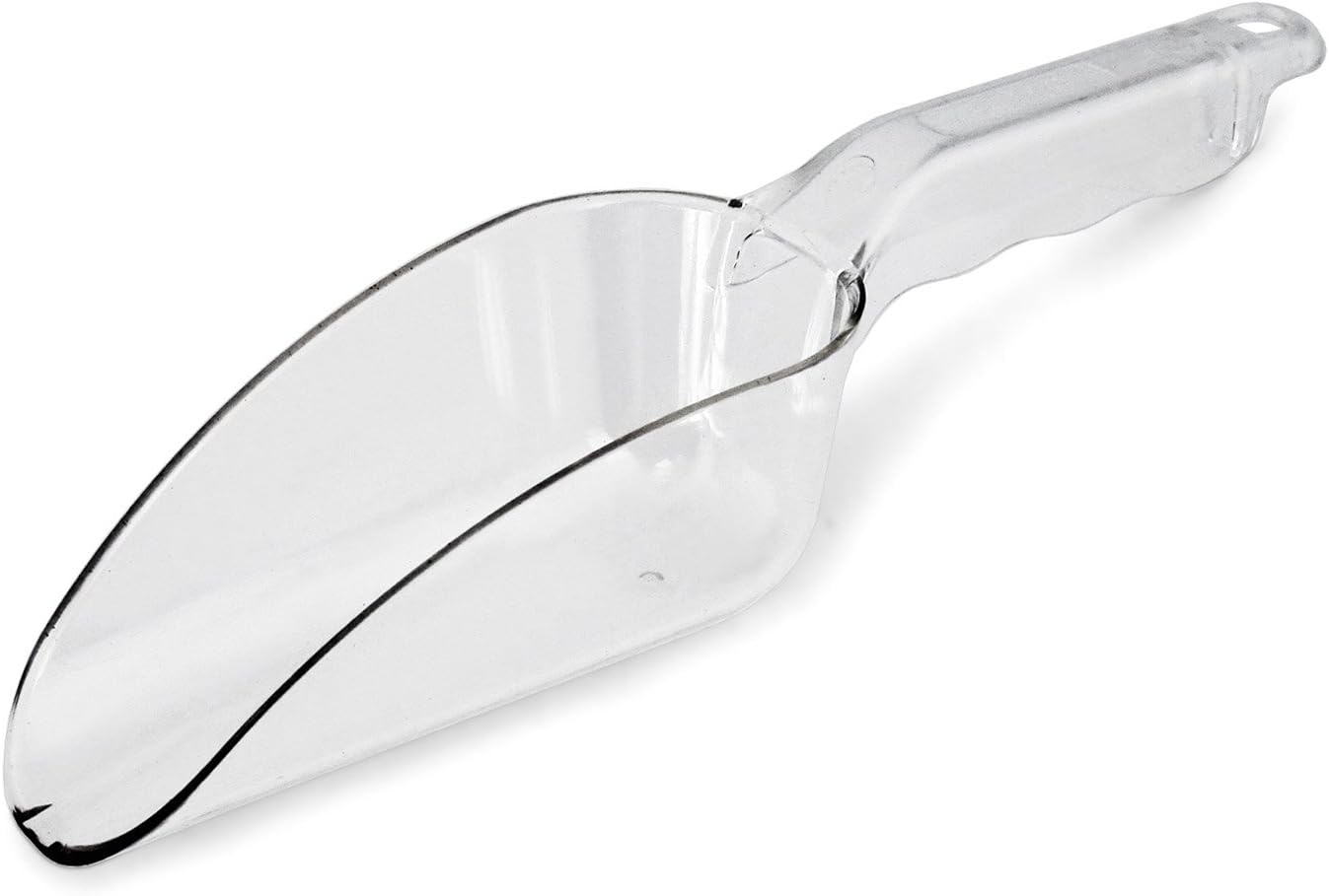 Commercial Grade Polycarbonate Plastic Utility Ice Scoop, Clear, 12 oz