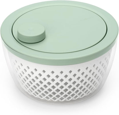 Tasty+ Salad Spinner with Serving Bowl & Colander | Crisp Greens and Berry Dryer with Non-Slip Base | Recyclable, Dishwasher-Safe, Durable Plastic | Jade Green