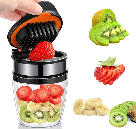 Strawberry Slicer Egg Slicer Stainless Steel for Soft Fruit with Anti-Slip Base, Quickly Making Fruit Vegetable Salad