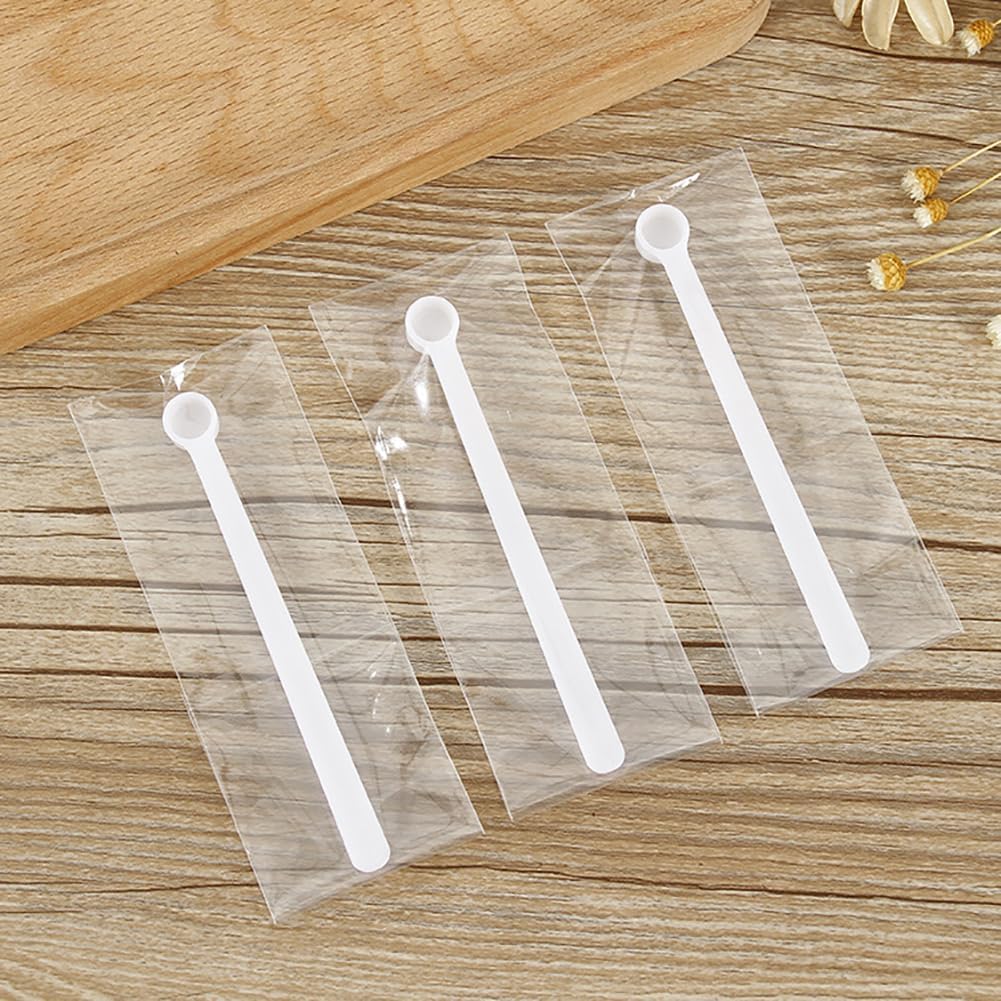 100pcs 0.25ml Mini Powder Scoops Plastic Measuring Spoons Supplies Teaspoon Micro Scoop Teaspoon Tiny Little Measuring Spoons For Cosmetics Medicines Seasoning