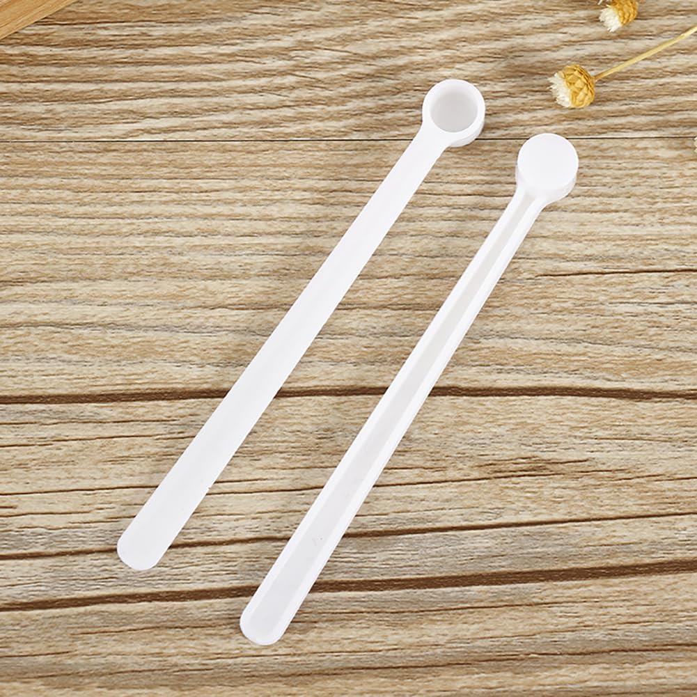 100pcs 0.25ml Mini Powder Scoops Plastic Measuring Spoons Supplies Teaspoon Micro Scoop Teaspoon Tiny Little Measuring Spoons For Cosmetics Medicines Seasoning