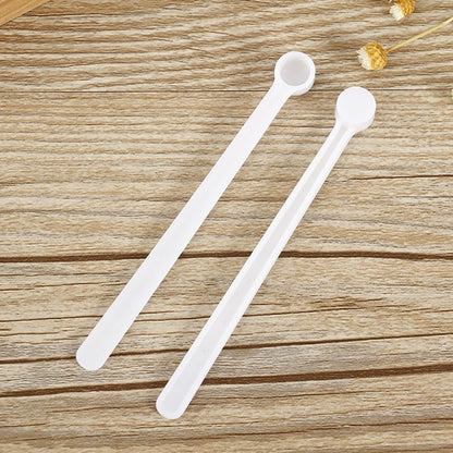 100pcs 0.25ml Mini Powder Scoops Plastic Measuring Spoons Supplies Teaspoon Micro Scoop Teaspoon Tiny Little Measuring Spoons For Cosmetics Medicines Seasoning