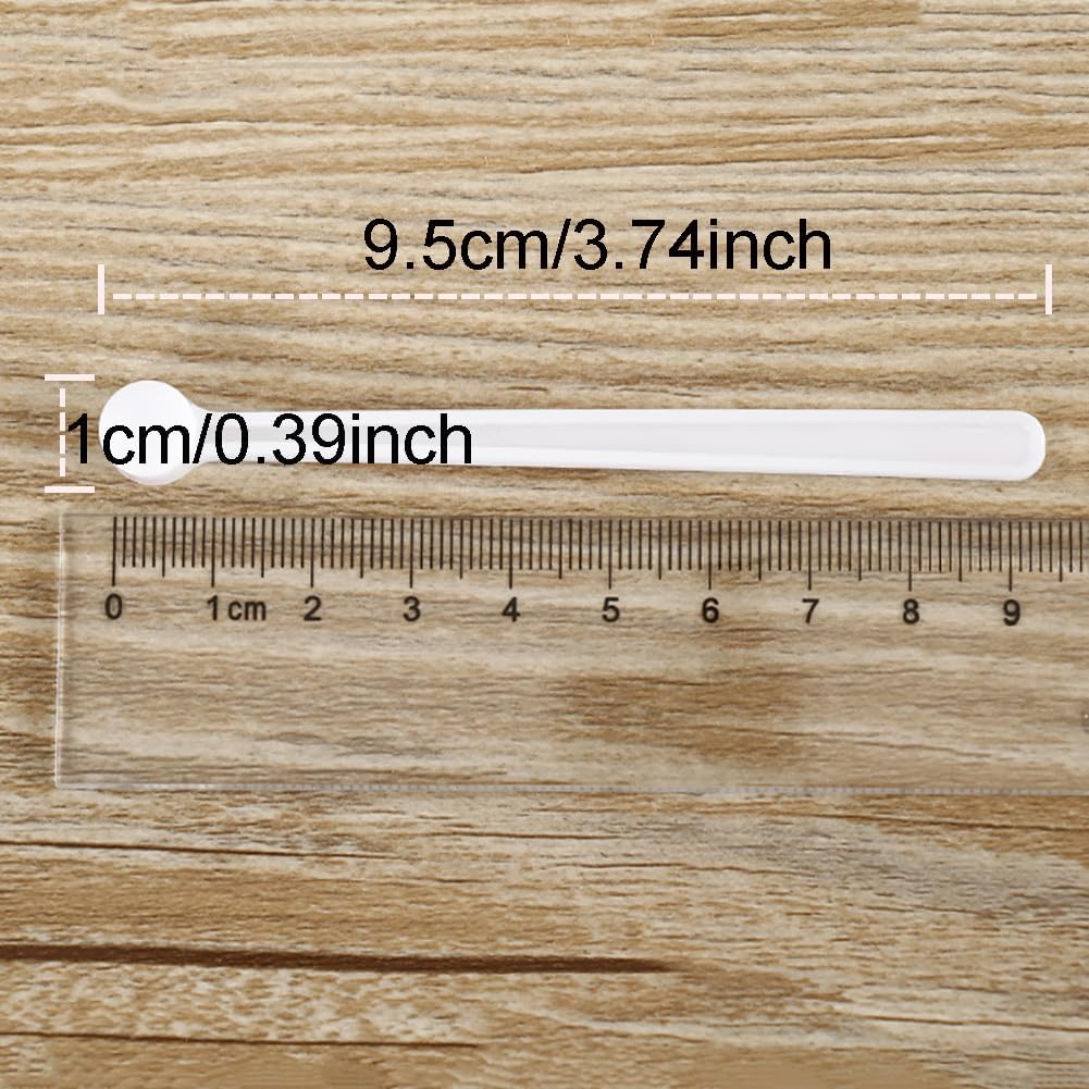 100pcs 0.25ml Mini Powder Scoops Plastic Measuring Spoons Supplies Teaspoon Micro Scoop Teaspoon Tiny Little Measuring Spoons For Cosmetics Medicines Seasoning