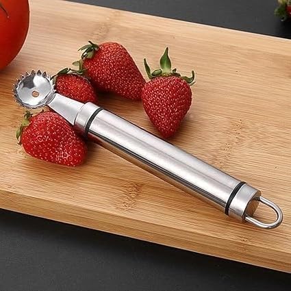 Stainless Steel Strawberry Huller and Tomato Stem Corer Tool Strawberry Tomato Corer Huller Stem Remover For Strawberries Multi-Function Pitter Remover Gadgets Kitchen Tool